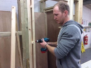 Derek has travelled all the way from Australia to train as a Carpenter, he used to be a chef!