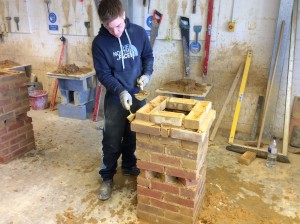 Here is Steve working on day 4 of his bricklaying course as he hopes to work in Australia!