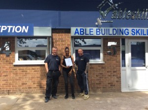 Wendy is the first of many women to complete a construction NVQ at Able Skills