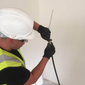 Here is Mason working very hard at his new job.