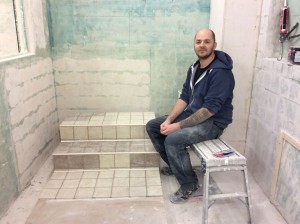 Richard is working through his tiling diploma course.