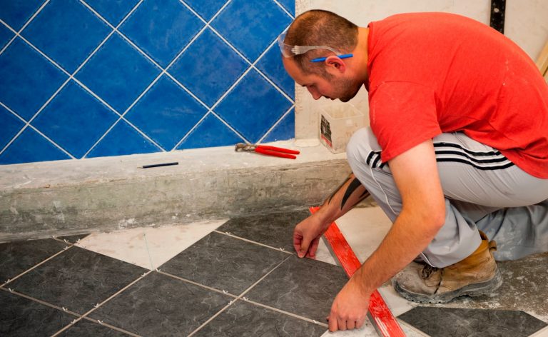 Our Tiling students get Grouting!