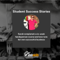 Student Success stories: Sarah completed a 6-week handyperson course
