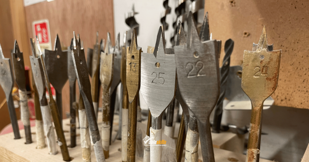 A selection of different sized wood spades