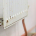 Radiator with valve and copper pipes