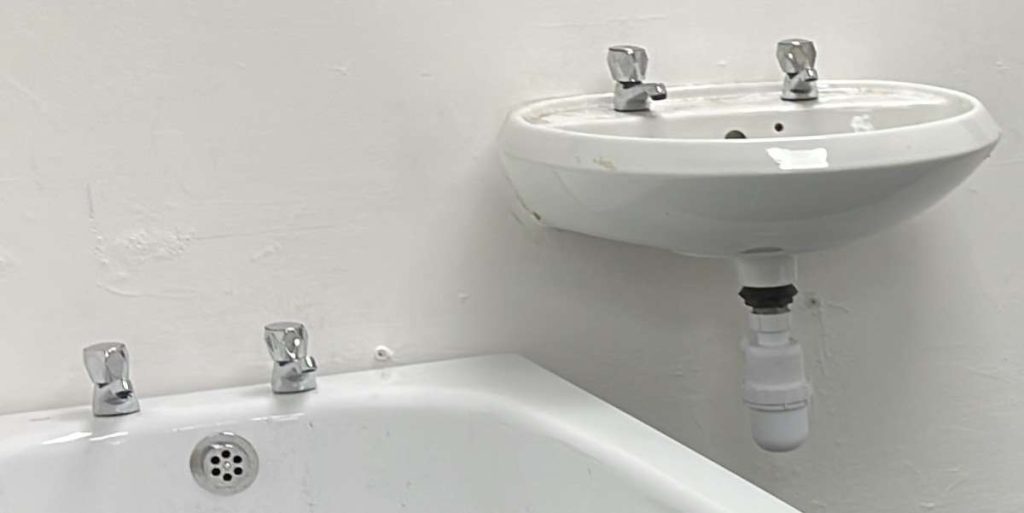 A bath and a basin
