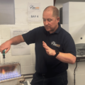 A gas instructor doing a demonstration